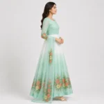Floral Chiffon Maxi Dress for Women in Crinkle Chiffon