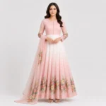 Floral Chiffon Maxi Dress for Women in Crinkle Chiffon
