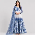 Floral chiffon maxi dress for women in elegant printed design