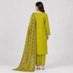 Embroidered 3 Piece Suit for Women with floral kameez matching trouser and dupatta available in 6 colors