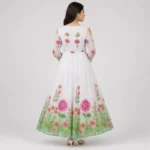 Women's 3 Piece Chiffon Suit Floral Printed Crinkle Chiffon