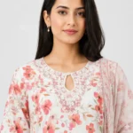 Shop Floral Printed Lawn 3 Piece Suit for Women with matching trouser and dupatta, featuring delicate floral prints, elegant borders and lightweight fabric for comfortable summer and casual wear.