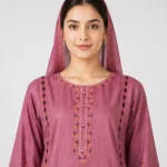 Embroidered Doria Cotton 3 Piece Suit for Women with embroidered shirt matching trouser and dupatta