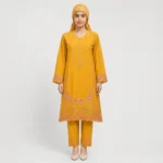Embroidered Doria Cotton 3 Piece Suit for Women with embroidered shirt matching trouser and dupatta